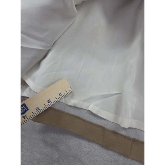 Carolina Herrera Dress Womens 10 Fit and Flare Belted Tan - Picture 11 of 14